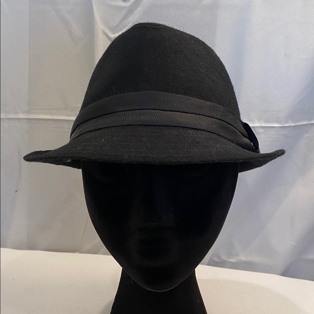 Black Rivet Wool Fedora Hat - Picture 2 of 6